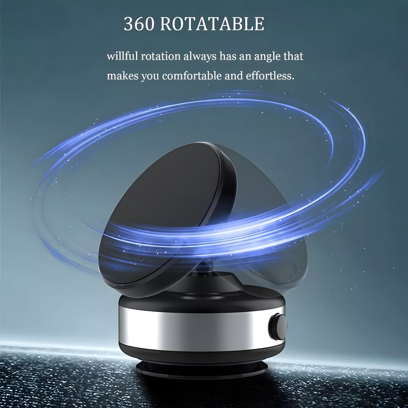 Soporte Magnético para Celular con Ventosa y Rotación 360º