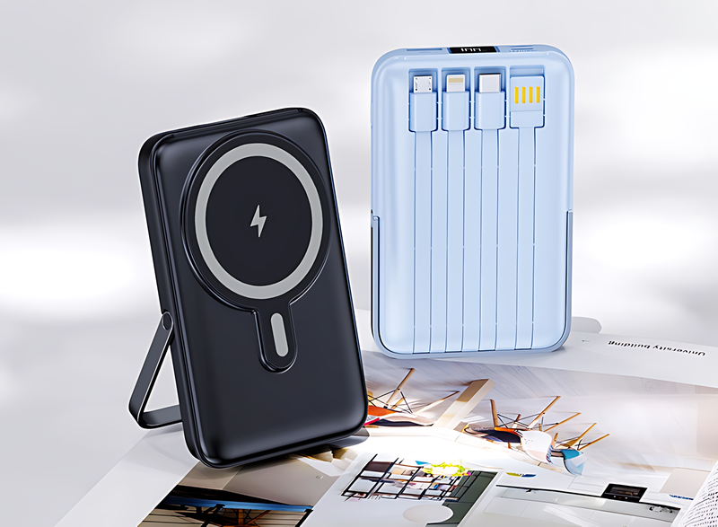 Power Bank con Cables Magnéticos – Carga Rápida y Conveniencia en Movimiento