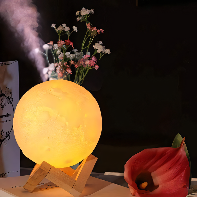 Humidificador de Mesa Luna - Súper Silencioso con Gran Capacidad y Luz Nocturna