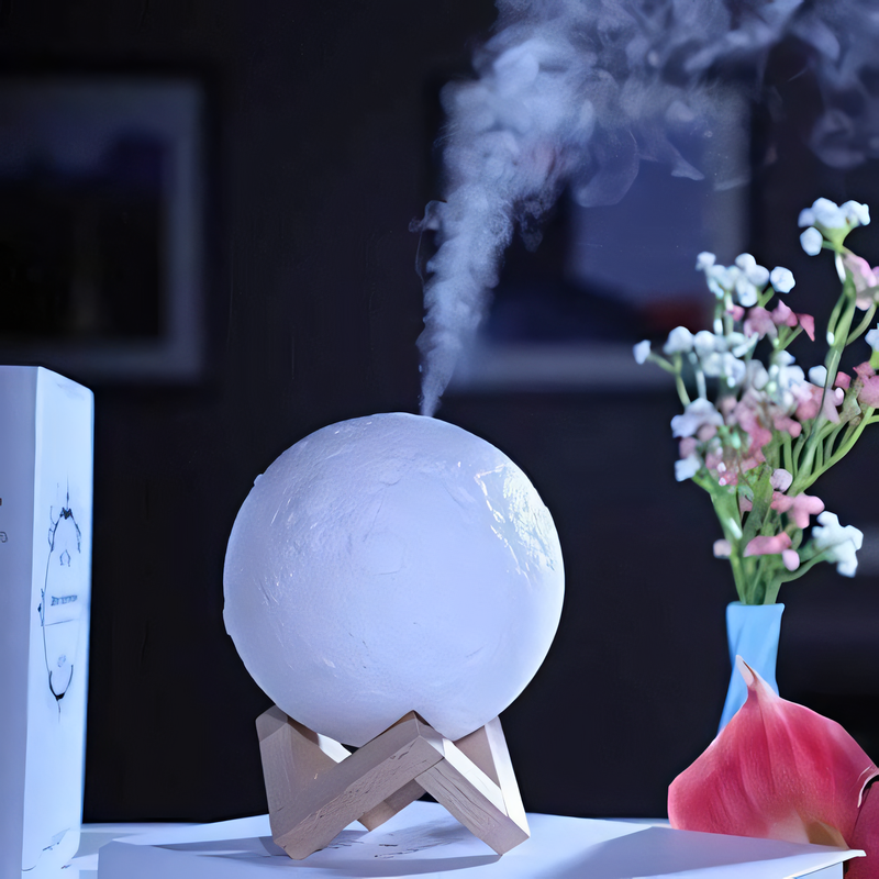Humidificador de Mesa Luna - Súper Silencioso con Gran Capacidad y Luz Nocturna