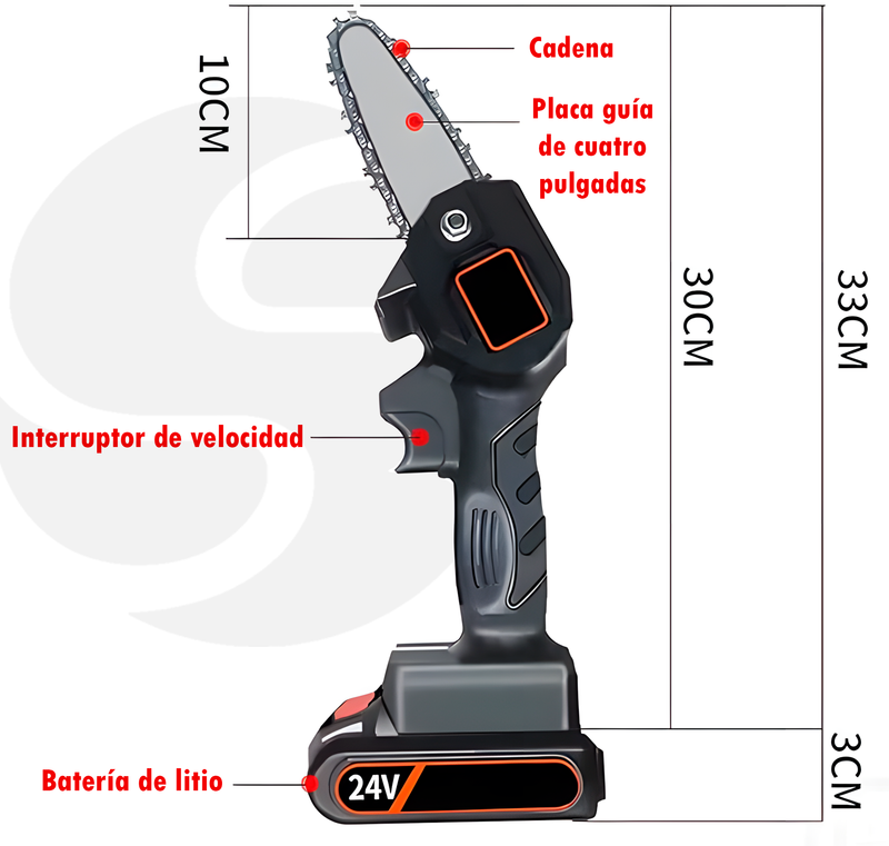 [BLACK FRIDAY] Motosierra Eléctrica Recargable 600W [Con 31% de descuento + envío gratis]